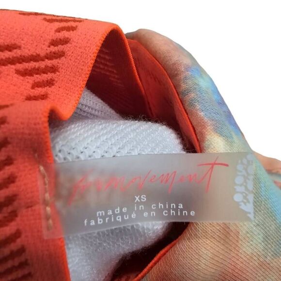 Free People Flare Pants Womens XS Multicolor Printed Mid Rise Elastic Waist - Picture 4 of 6